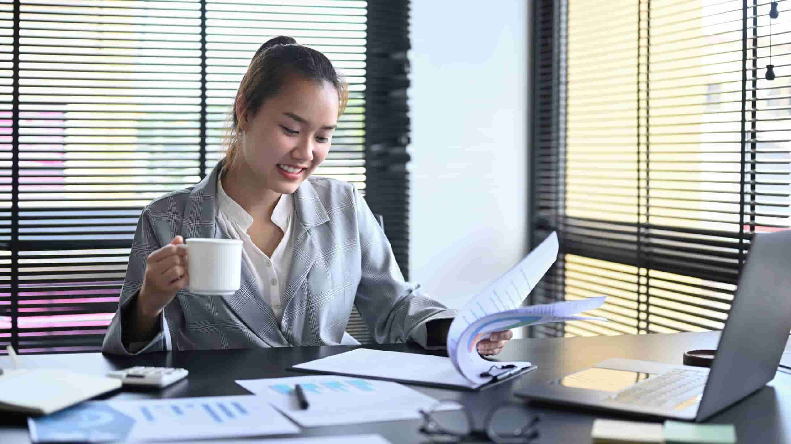 Female advisor smiling